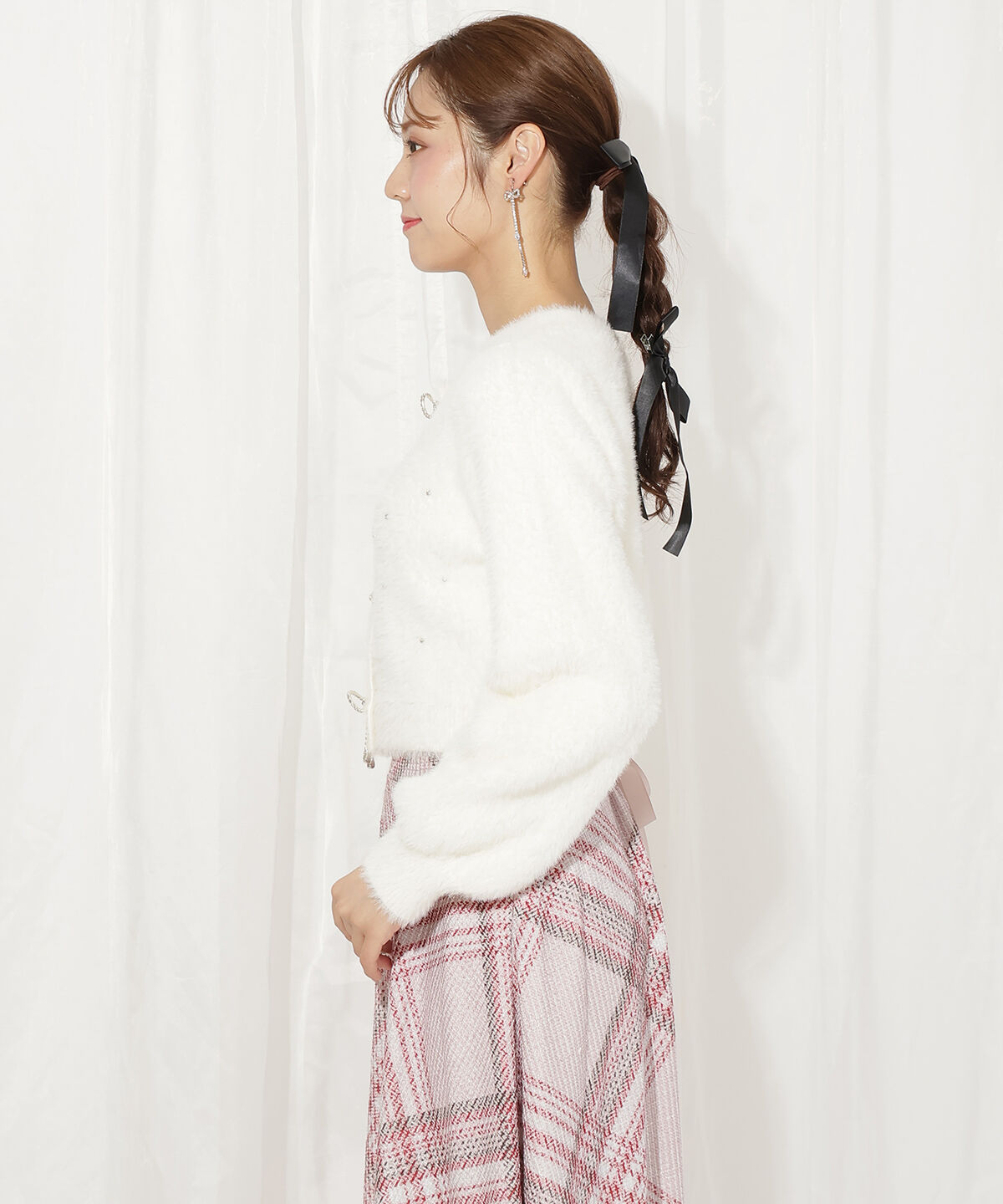 WILLSELECTION「リボンモチーフニットカーディガン」|カーディガン|