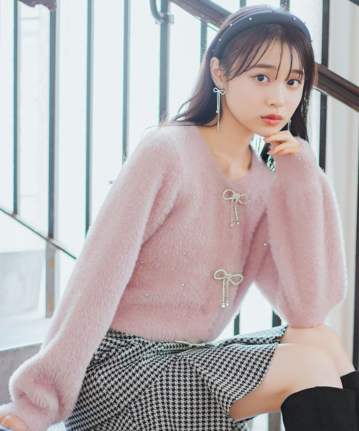 WILLSELECTION「リボンモチーフニットカーディガン」|カーディガン|