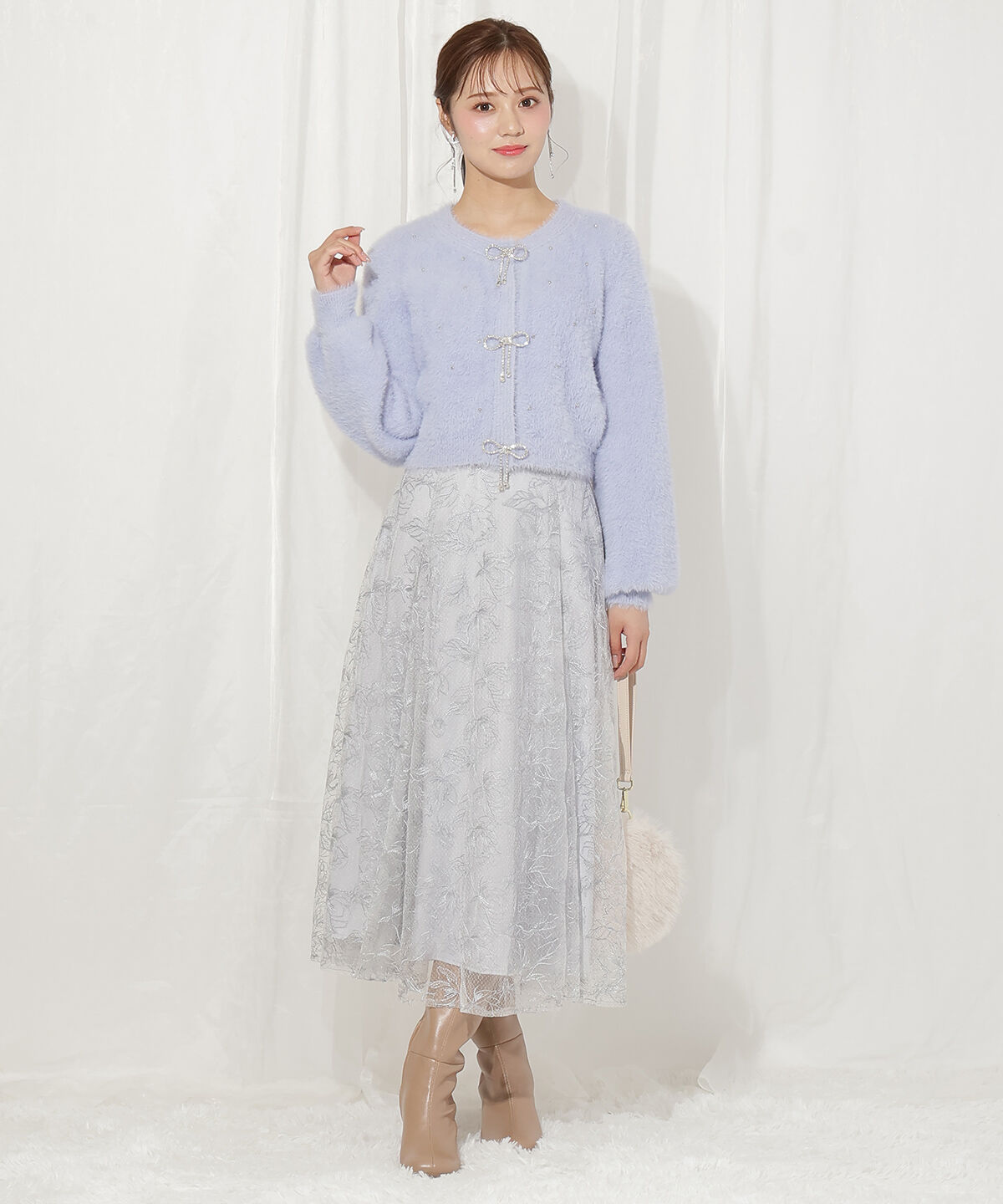 WILLSELECTION「リボンモチーフニットカーディガン」|カーディガン|