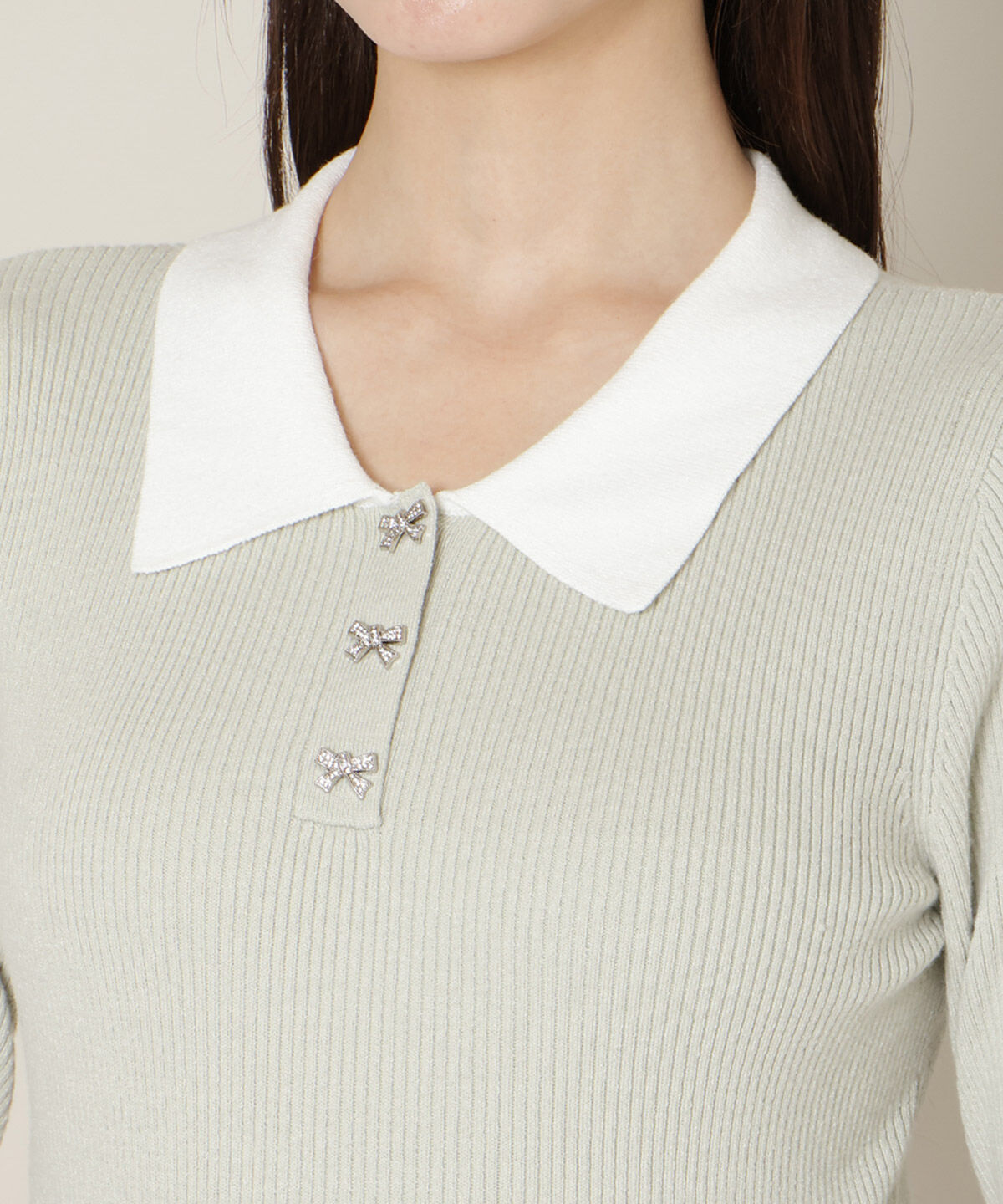 WILLSELECTION「ポロカラーリブニット」|ニット・セーター|