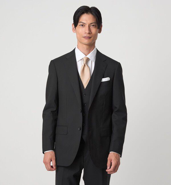 UNITED ARROWS green label relaxing「REDA トロピカル 無地 2B RV スーツジャケット」|スーツ|BLACK