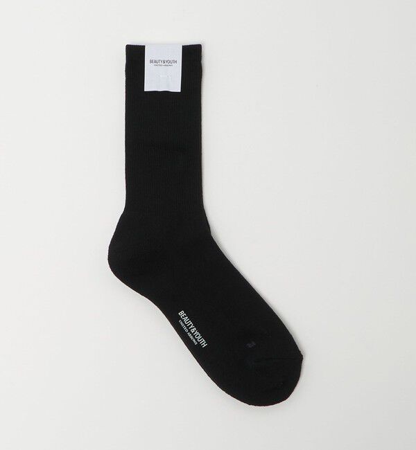 BEAUTY&YOUTH UNITED ARROWS「リブ レギュラー ソックス」|ソックス|BLACK