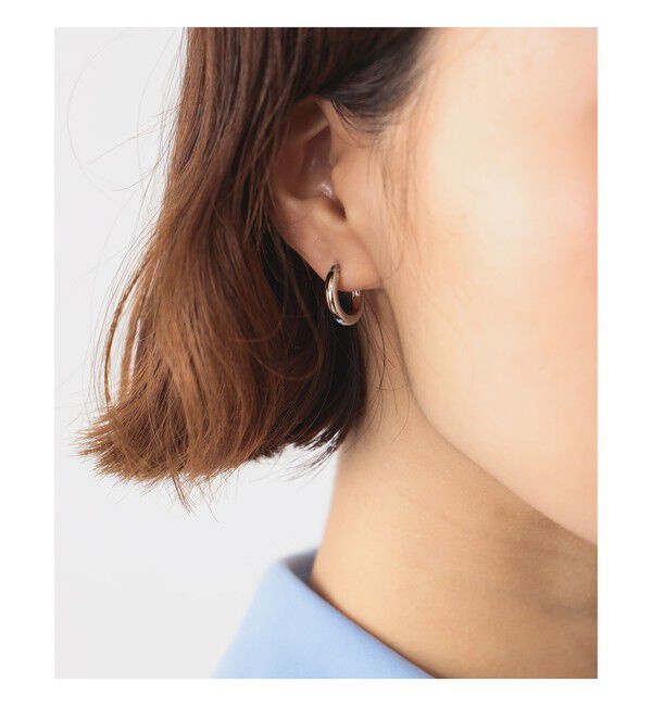 Ray BEAMS 「ミニ フープ ピアス 15mm」|ピアス|SILVER