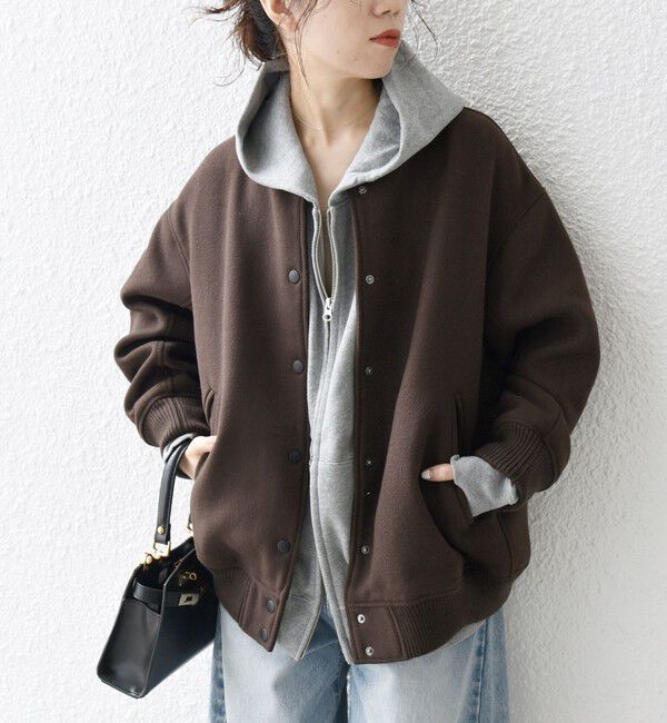 SHIPS any「《一部追加予約》【WEB限定】SHIPS any: バーシティ ジャケット 25AW」|ブルゾン・スタジャン|