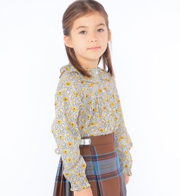 SHIPS KIDS「SHIPS KIDS:100～130cm /  リバティ 長袖 ブラウス」|シャツ・ブラウス|