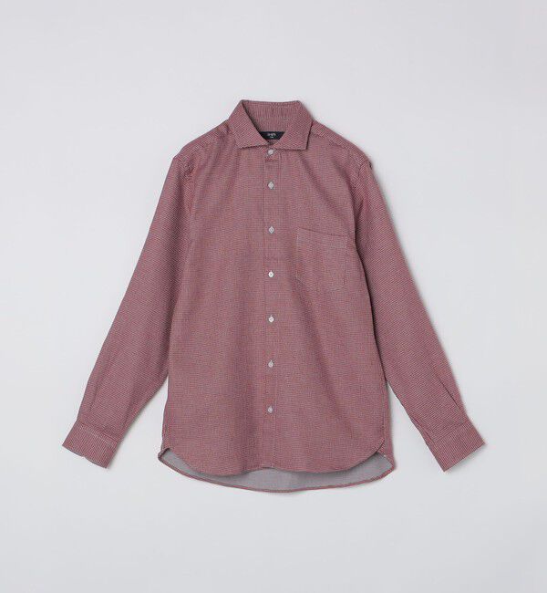 SHIPS Colors 「SHIPS Colors:ダブルウィーブ ハンドトゥース ワイドカラー ドレスシャツ」|シャツ・ブラウス|ワイン