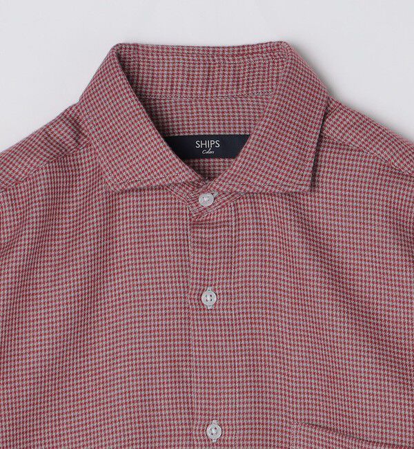 SHIPS Colors 「SHIPS Colors:ダブルウィーブ ハンドトゥース ワイドカラー ドレスシャツ」|シャツ・ブラウス|