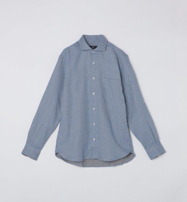 SHIPS Colors 「SHIPS Colors:ダブルウィーブ ハンドトゥース ワイドカラー ドレスシャツ」|シャツ・ブラウス|