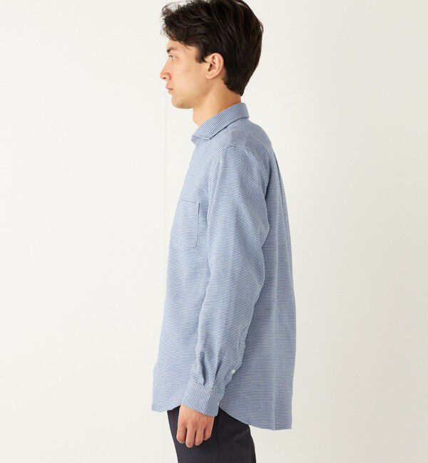 SHIPS Colors 「SHIPS Colors:ダブルウィーブ ハンドトゥース ワイドカラー ドレスシャツ」|シャツ・ブラウス|