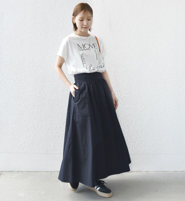 SHIPS for women「【WEB限定】〈手洗い可能〉バリエーション ロゴ 刺繍 プリントTEE」|Tシャツ・カットソー|