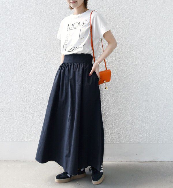 SHIPS for women「【WEB限定】〈手洗い可能〉バリエーション ロゴ 刺繍 プリントTEE」|Tシャツ・カットソー|