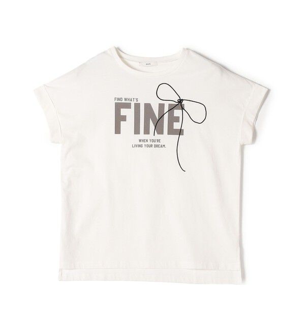 SHIPS for women「【WEB限定】〈手洗い可能〉バリエーション ロゴ 刺繍 プリントTEE」|Tシャツ・カットソー|