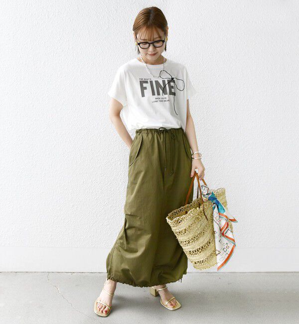 SHIPS for women「【WEB限定】〈手洗い可能〉バリエーション ロゴ 刺繍 プリントTEE」|Tシャツ・カットソー|