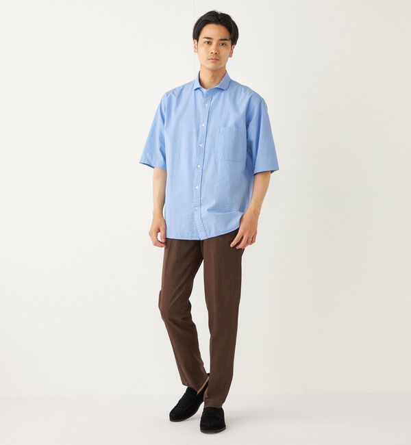 SHIPS Colors 「SHIPS Colors:〈洗濯機可能〉リップル プリント ショートスリーブ シャツ」|シャツ・ブラウス|