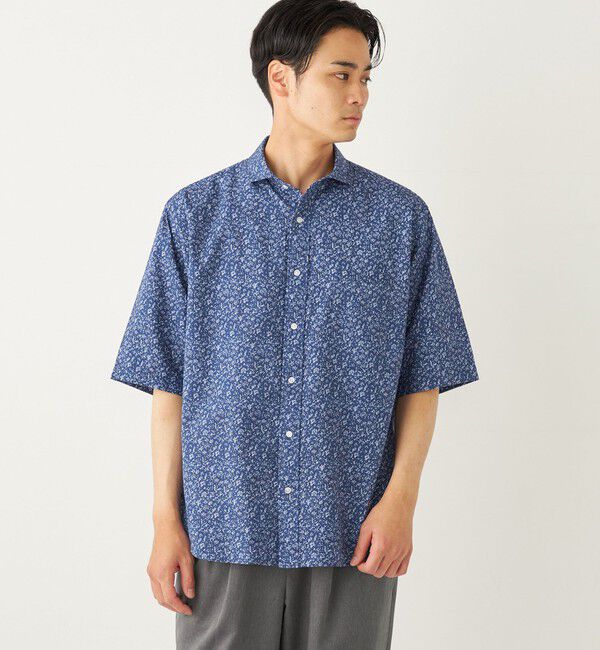 SHIPS Colors 「SHIPS Colors:〈洗濯機可能〉リップル プリント ショートスリーブ シャツ」|シャツ・ブラウス|