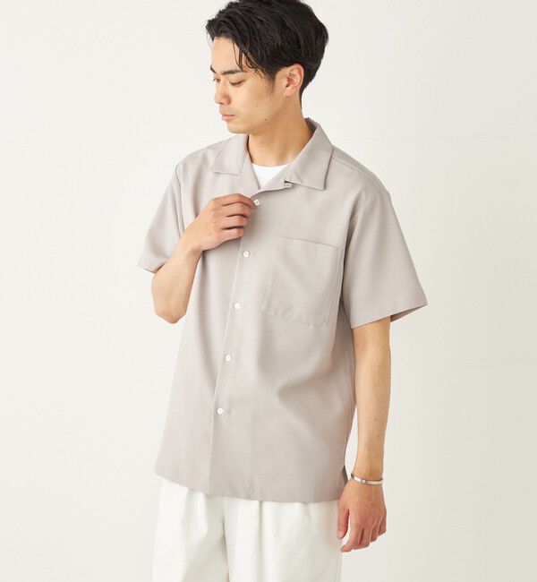 SHIPS Colors 「SHIPS Colors:ポリトロ オープンカラー シャツ(セットアップ対応可能)◇」|シャツ・ブラウス|