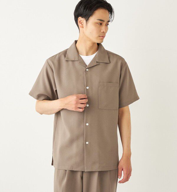 SHIPS Colors 「SHIPS Colors:ポリトロ オープンカラー シャツ(セットアップ対応可能)◇」|シャツ・ブラウス|