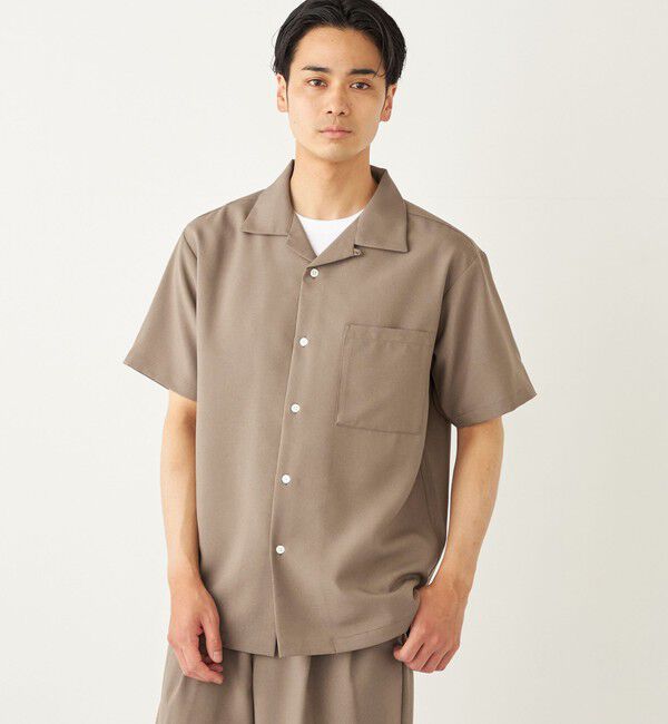 SHIPS Colors 「SHIPS Colors:ポリトロ オープンカラー シャツ(セットアップ対応可能)◇」|シャツ・ブラウス|