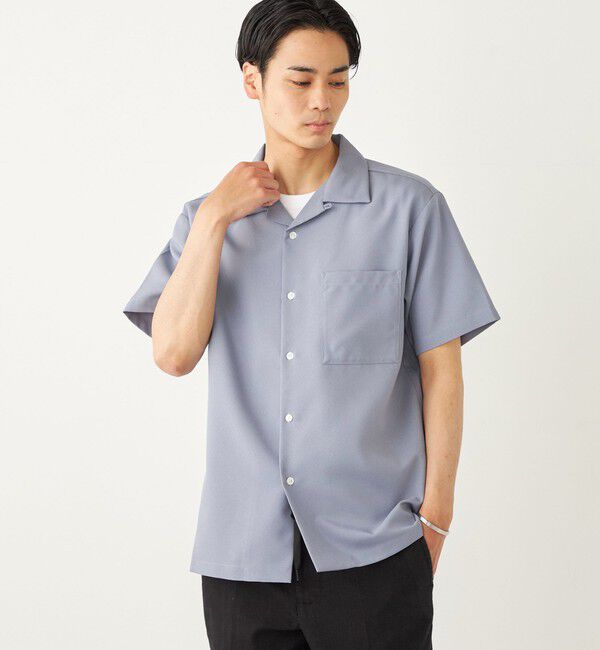 SHIPS Colors 「SHIPS Colors:ポリトロ オープンカラー シャツ(セットアップ対応可能)◇」|シャツ・ブラウス|