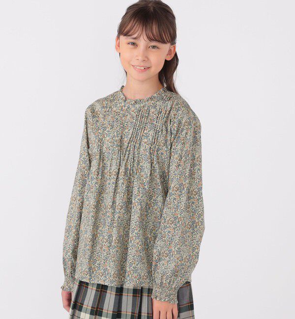 SHIPS KIDS「SHIPS KIDS:140～150cm / リバティ 長袖 ブラウス」|シャツ・ブラウス|