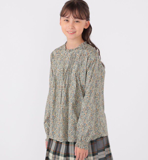 SHIPS KIDS「SHIPS KIDS:140～150cm / リバティ 長袖 ブラウス」|シャツ・ブラウス|