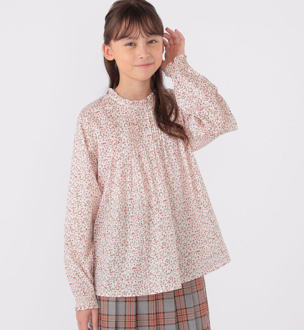 SHIPS KIDS「SHIPS KIDS:140～150cm / リバティ 長袖 ブラウス」|シャツ・ブラウス|