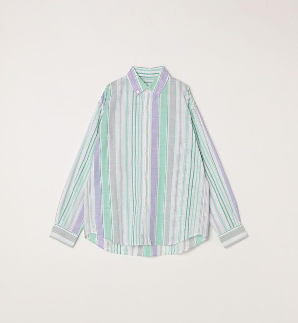 SHIPS any「SHIPS any: BEZ TEXTILE マルチカラー ストライプ / ソリッド ボタンダウン シャツ◇」|シャツ・ブラウス|