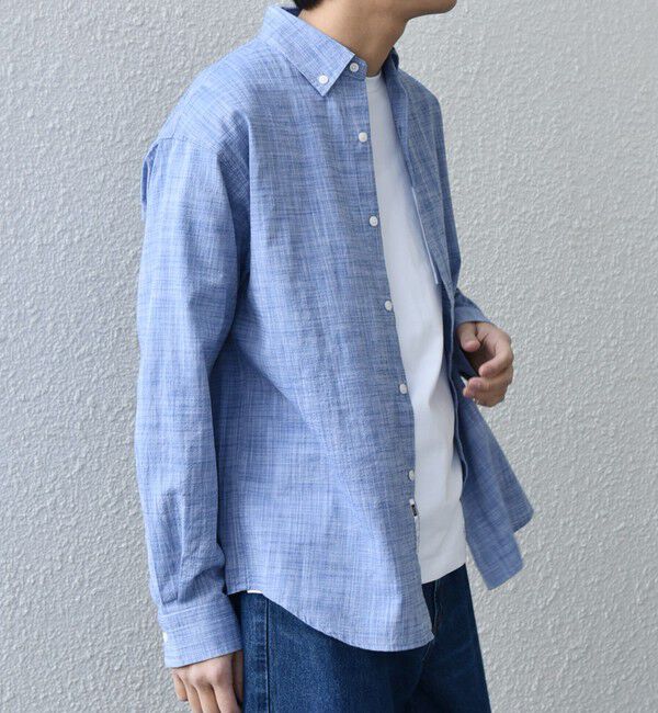 SHIPS any「SHIPS any: BEZ TEXTILE マルチカラー ストライプ / ソリッド ボタンダウン シャツ◇」|シャツ・ブラウス|