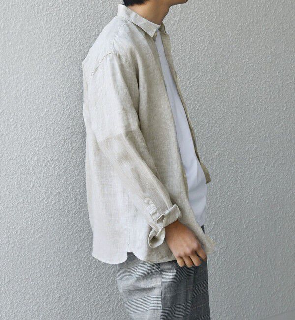 SHIPS any「SHIPS any:〈洗濯機可能〉ピュアリネン レギュラーカラー シャツ◇」|シャツ・ブラウス|