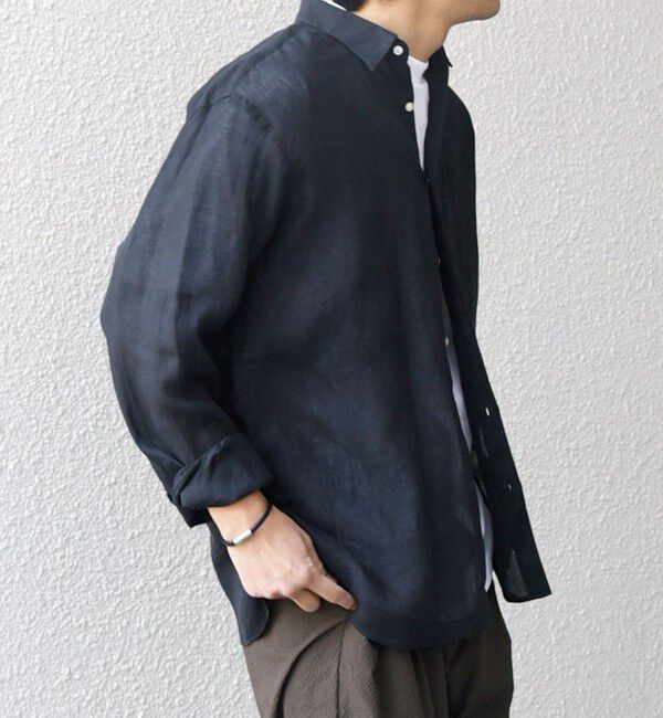 SHIPS any「SHIPS any:〈洗濯機可能〉ピュアリネン レギュラーカラー シャツ◇」|シャツ・ブラウス|
