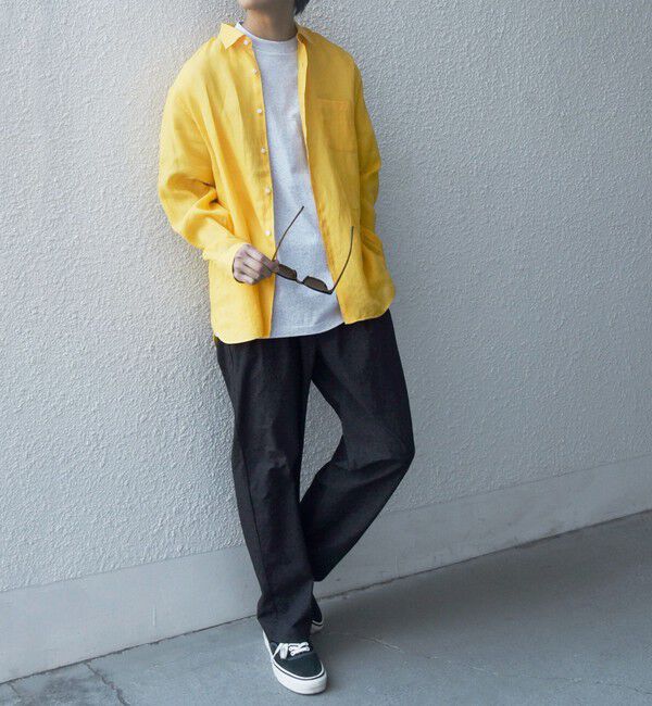 SHIPS any「SHIPS any:〈洗濯機可能〉ピュアリネン レギュラーカラー シャツ◇」|シャツ・ブラウス|