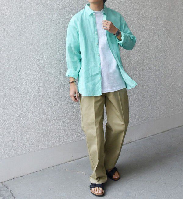 SHIPS any「SHIPS any:〈洗濯機可能〉ピュアリネン レギュラーカラー シャツ◇」|シャツ・ブラウス|