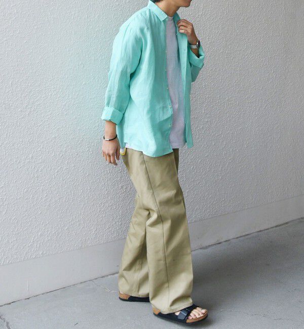 SHIPS any「SHIPS any:〈洗濯機可能〉ピュアリネン レギュラーカラー シャツ◇」|シャツ・ブラウス|