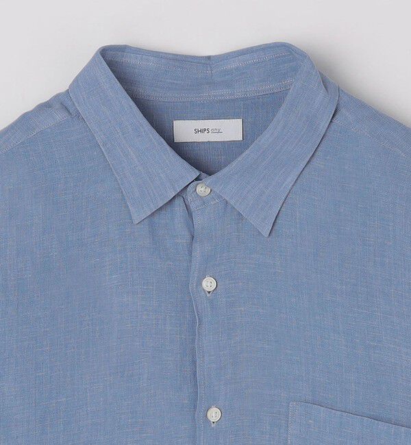 SHIPS any「SHIPS any:〈洗濯機可能〉ピュアリネン レギュラーカラー シャツ◇」|シャツ・ブラウス|