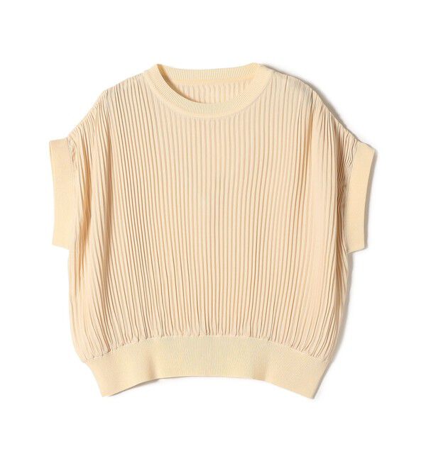 SHIPS Colors 「SHIPS Colors:〈手洗い可能〉プリーツ ニット コンビ プルオーバー」|シャツ・ブラウス|