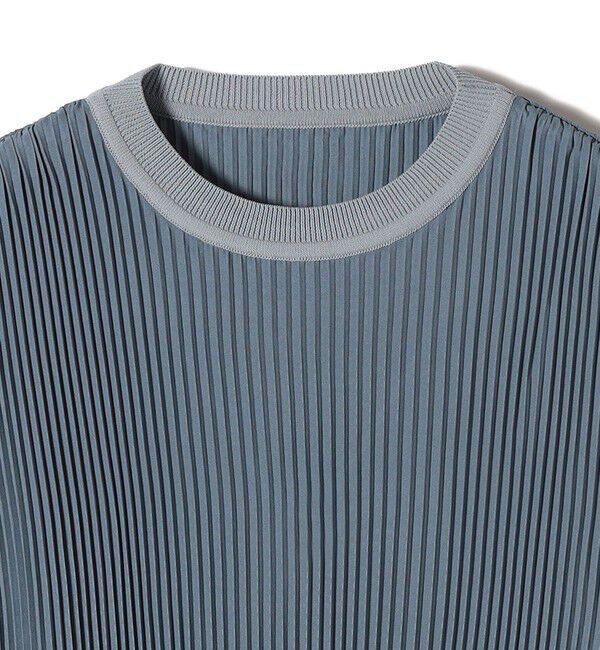 SHIPS Colors 「SHIPS Colors:〈手洗い可能〉プリーツ ニット コンビ プルオーバー」|シャツ・ブラウス|