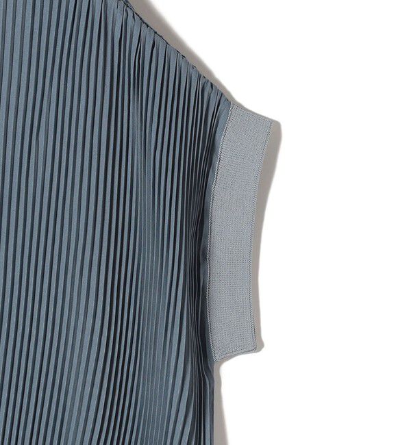 SHIPS Colors 「SHIPS Colors:〈手洗い可能〉プリーツ ニット コンビ プルオーバー」|シャツ・ブラウス|