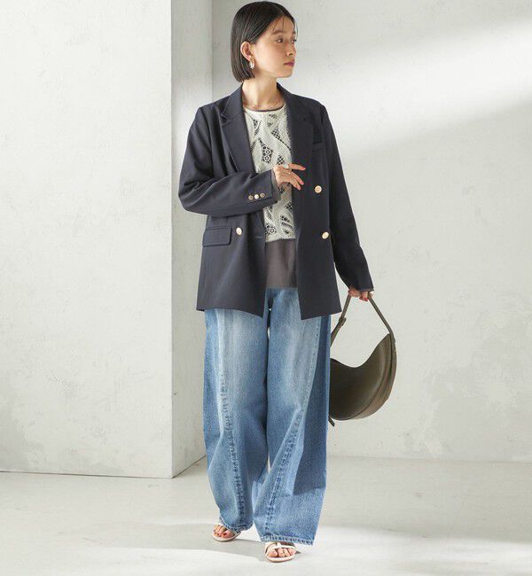 SHIPS for women「《予約》【SHIPS別注】BIT BLUE:バレル レック デニム パンツ」|デニム|