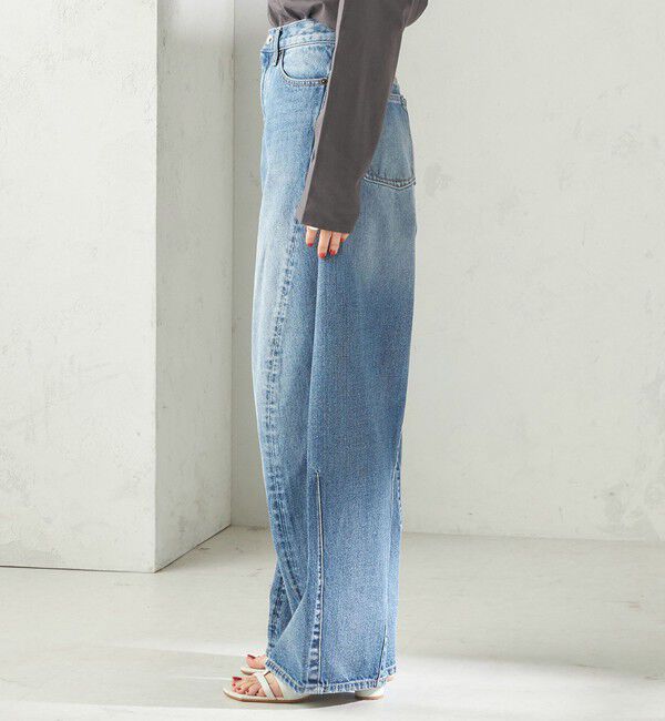 SHIPS for women「《予約》【SHIPS別注】BIT BLUE:バレル レック デニム パンツ」|デニム|