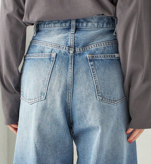 SHIPS for women「《予約》【SHIPS別注】BIT BLUE:バレル レック デニム パンツ」|デニム|