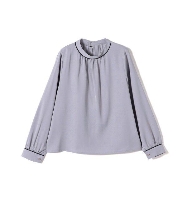 SHIPS Colors 「《予約》SHIPS Colors:〈手洗い可能〉バイカラー トリム ボウタイ ブラウス◆」|シャツ・ブラウス|