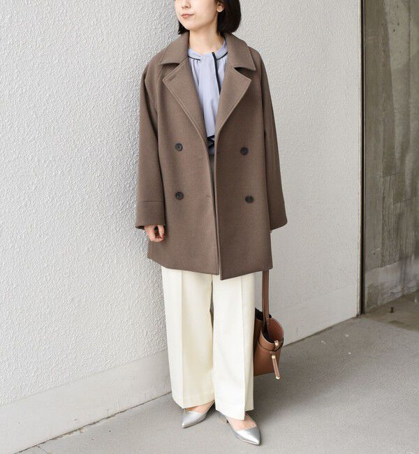 SHIPS Colors 「《予約》SHIPS Colors:〈手洗い可能〉バイカラー トリム ボウタイ ブラウス◆」|シャツ・ブラウス|