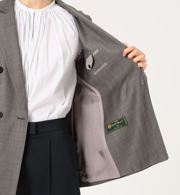 TOMORROWLAND collection「365 GLEN CHECK ダブルブレストジャケット」|テーラードジャケット|