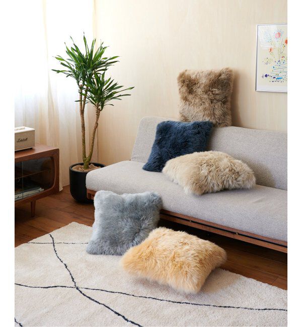 journal standard Furniture「SHEEPSKIN CUSHION　シープスキン クッションカバー 45cm角」|その他|