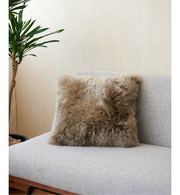 journal standard Furniture「SHEEPSKIN CUSHION　シープスキン クッションカバー 45cm角」|その他|ブラウン