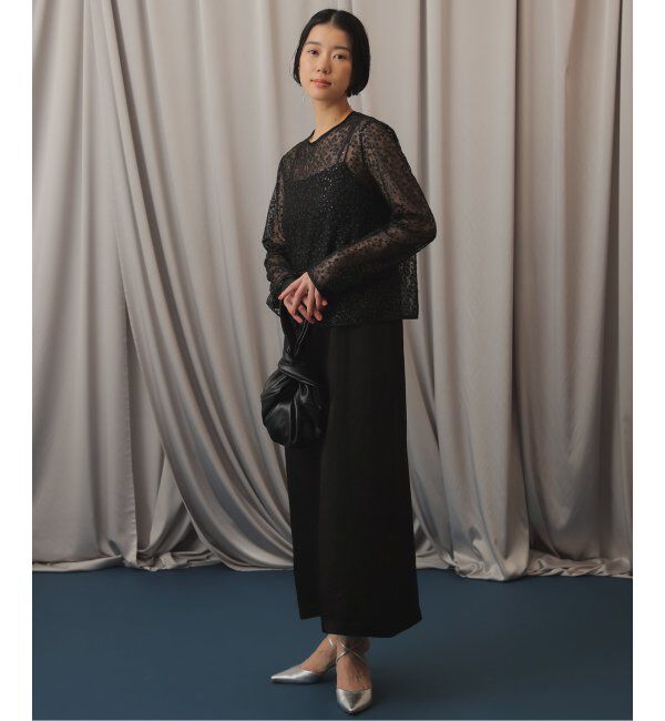 SLOBE IENA「habiスパンコールレースブラウス」|シャツ・ブラウス|