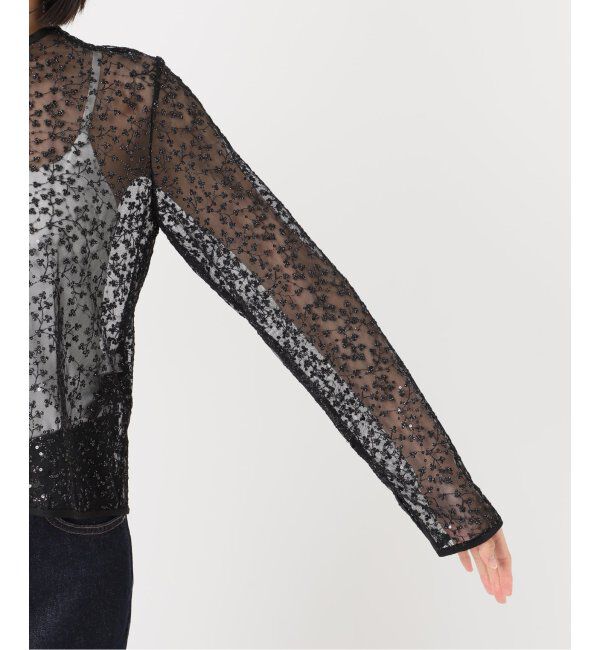 SLOBE IENA「habiスパンコールレースブラウス」|シャツ・ブラウス|