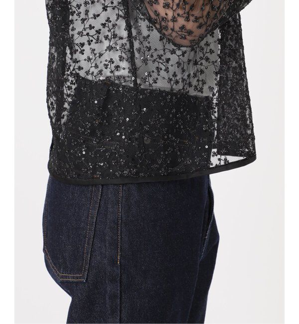 SLOBE IENA「habiスパンコールレースブラウス」|シャツ・ブラウス|