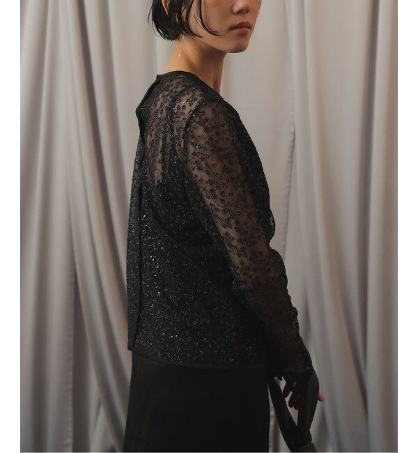 SLOBE IENA「habiスパンコールレースブラウス」|シャツ・ブラウス|