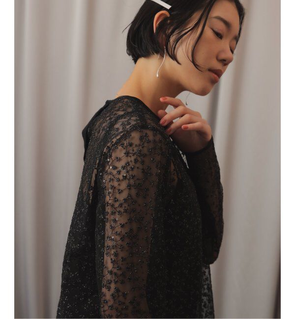 SLOBE IENA「habiスパンコールレースブラウス」|シャツ・ブラウス|